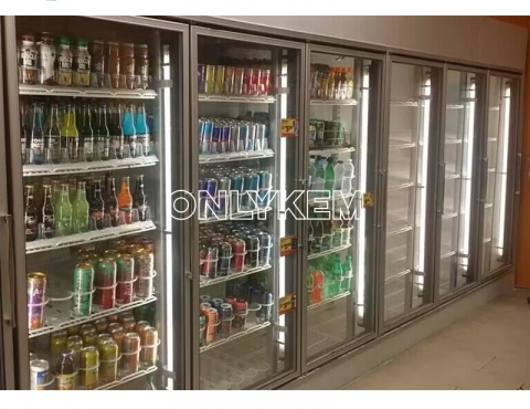 Supermarket Display Cold Room Beer Cave Glass Door Walk in Cooler