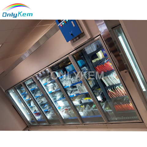 Glass Door Walk in Cooler Freezer Cold Room For Supermarket